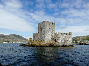 Kisimul castle в Castle bay на острове Barra (Outer Hebrides - Гебридские острова). Шотландия 