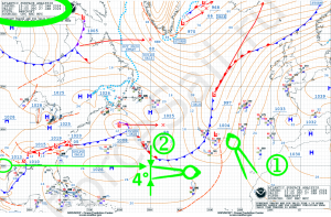 Измерение скорости ветра по метеокарте без геострофической шкалы
